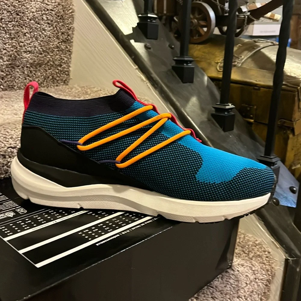 The North Face Sumida Moc Knit Pop Shoes Sneakers new black blue Men’s Size 12
